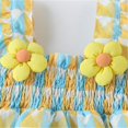 thumbnail image 3 of Gibobby Mamelucos para bebe niño Ropa para niña recién nacida, mono de encaje, mono con volantes, mono con tirantes, conjunto de trajes para(Amarillo, 6-9 Meses), 3 of 5