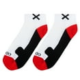 thumbnail image 5 of Odd Sox – Basix Red White Black Ankle Socks – Medium Unisex Size – Cushioned Cotton Blend with Arch, 5 of 6