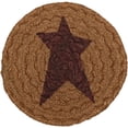 thumbnail image 2 of VHC Brands Heritage Farms Primitive Coaster Star Set of 6 Stenciled Textured Jute Round 4", 2 of 3