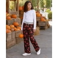 thumbnail image 3 of Aideaone Girls Halloween Pajama Pants Pumpkin Print Sleep Pants Elastic Waist PJ Bottoms Lounge Pants for Kids Preteens Teens 7-14 Y, 3 of 6