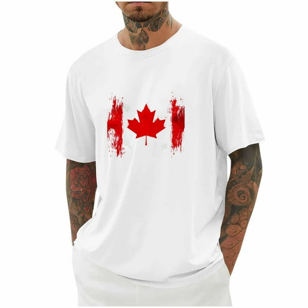 Camisetas de Manga Larga para Hombre Algodón Impresión Cuello Redondo Blusas de Moda Casual
