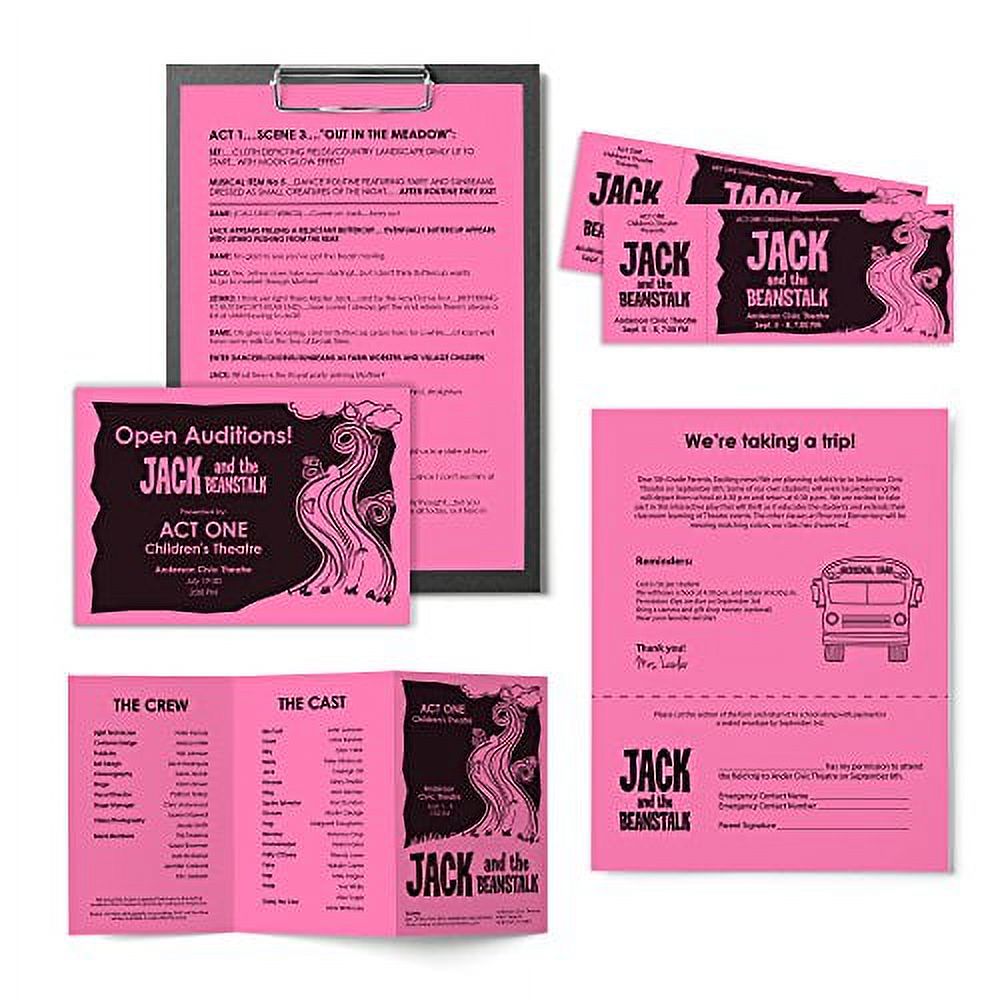 Astrobrights Color Paper, 8.5” x 11”, 24 lb/89 gsm, Pulsar Pink, 500 Sheets (21031)