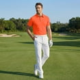 thumbnail image 5 of Inglocry Mens Polo Shirts Short Sleeve Quick Dry Performance Breathable Golf Shirt with Collar Tennis Casual Business Work 2026 Saffron XL, 5 of 8