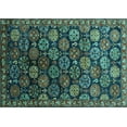 thumbnail image 1 of Ahgly Company Machine Washable Indoor Rectangle Oriental Turquoise Blue Industrial Area Rugs, 7' x 10', 1 of 4