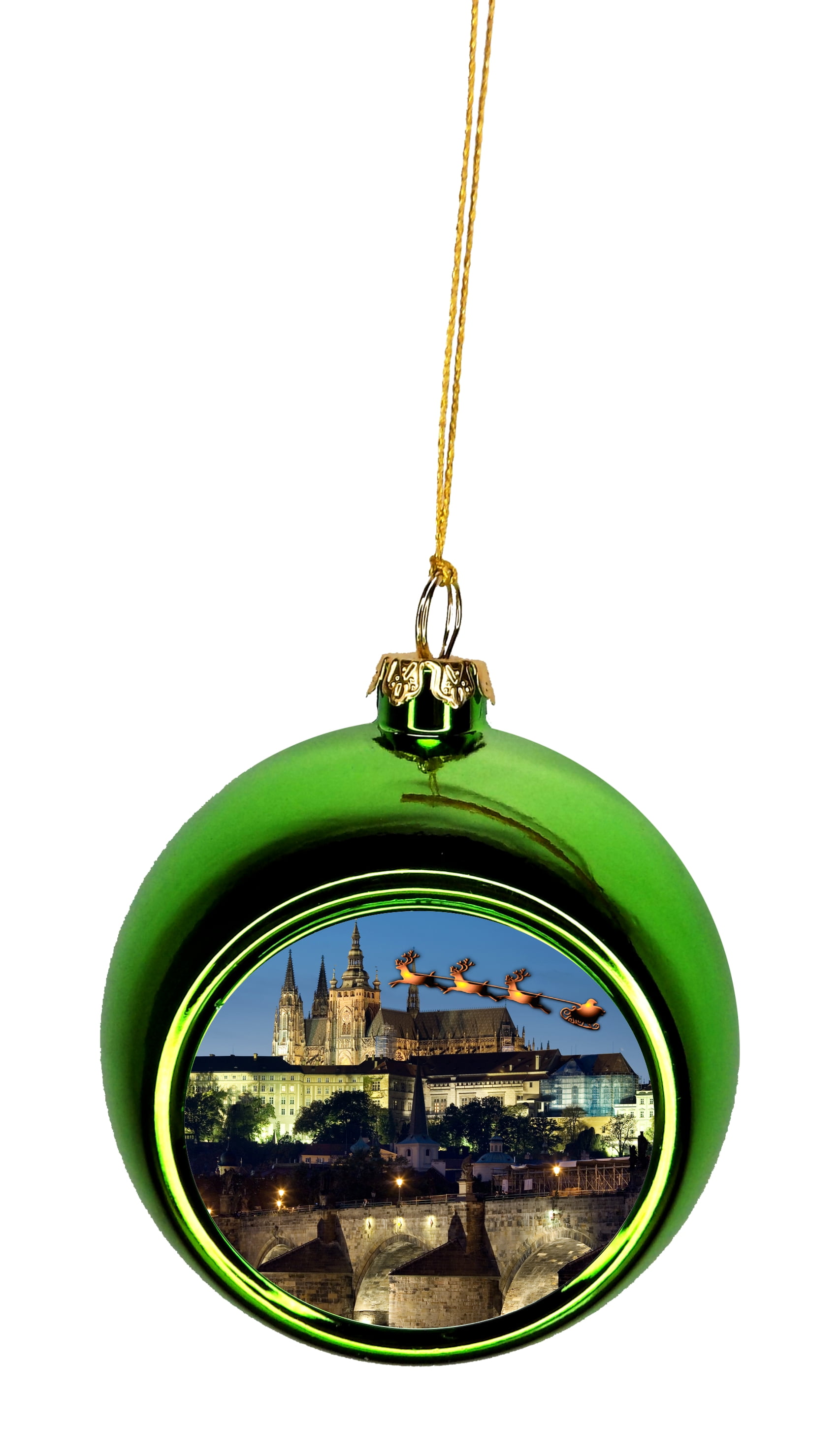 PRAGUE CASTLE CZECH REPUBLIC CHRISTMAS ORNAMENT SOUVENIR GREAT GIFT!