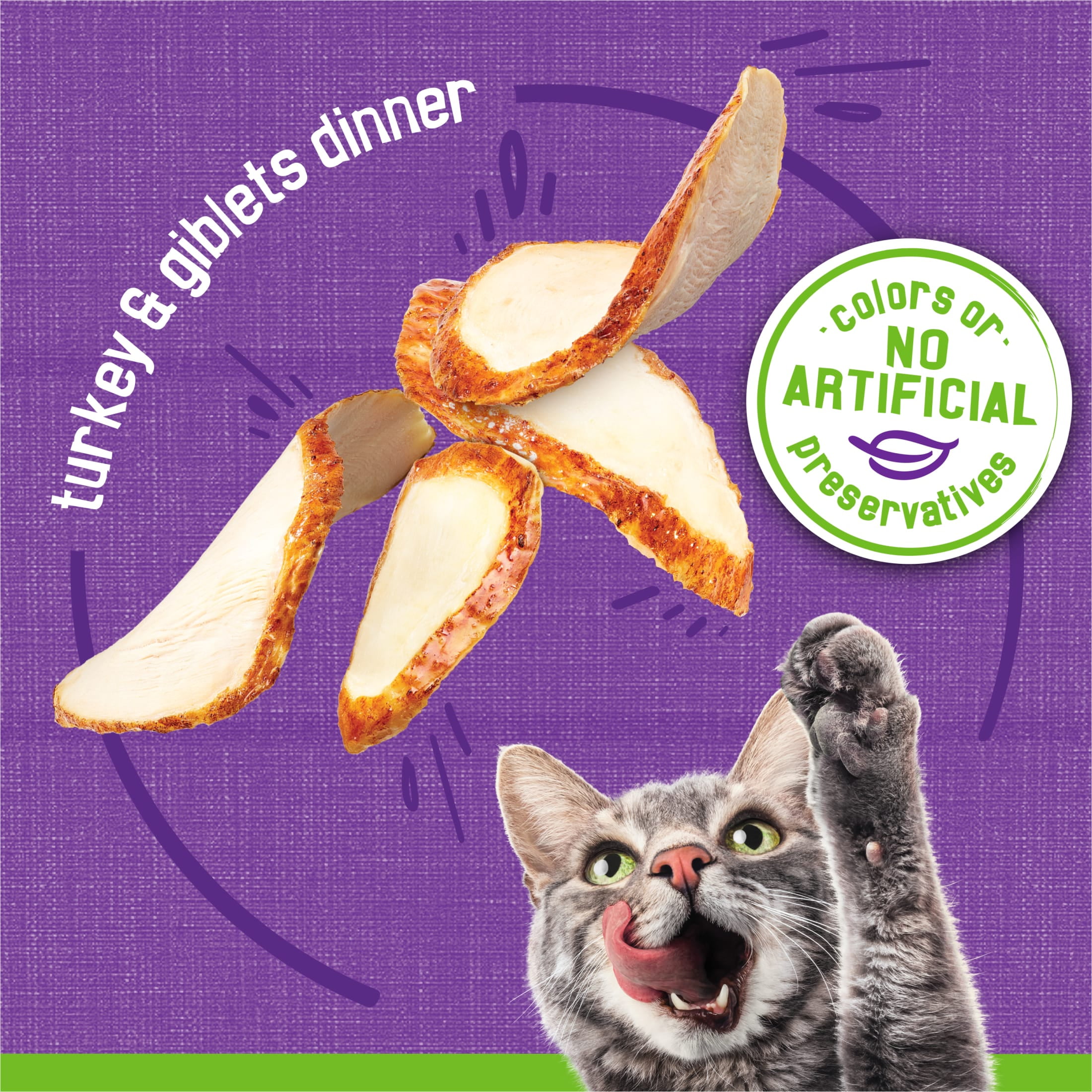 (6 pack) Purina Friskies Turkey and Giblets Flavor Pate Wet Cat Food, 5.5 oz Can, 24 Pack