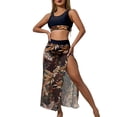 thumbnail image 2 of Warop Women's Bikini Mesh Long Skirt 3-Piece Set, 2-Piece Swimsuit for Beach and Resort, 2 of 9