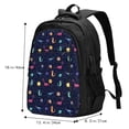 thumbnail image 4 of Yiaed Space Dinosaur Print Laptop Backpack,Business Travel Durable Laptops Backpack with USB Charging Port,Water Resistant College Computer Bag, 4 of 5
