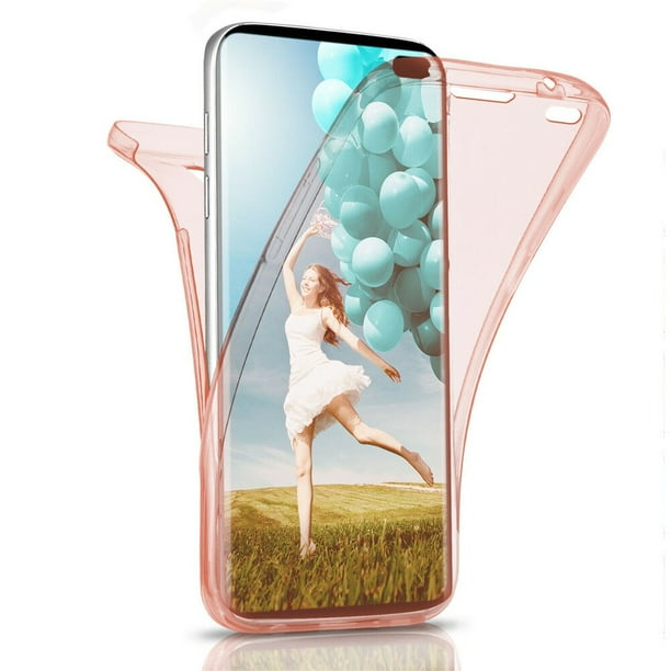 Funda de silicona doble 360 para Samsung Galaxy S10 Lite S10E E S8 S9 Plus A3 A5 A6 A7 A8 A9 J3 J4 J5 J6 J7 Neo 2018 2017 Note 8 9 Tan Jianjun unisex