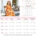 thumbnail image 6 of AmzBarley Girls Maxi Dress Long Sleeve Floral Casual Dresses 12-14 Years Orange Print, 6 of 7