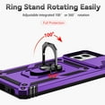 thumbnail image 6 of Allytech Rotatable Kickstand Case for Motorola Moto G Power 5G 2023 - Military Grade Drop Protection - Slide Camera Cover - Heat Dissipation - Anti-Scratch Case Support Magnetic Car Mount, Purple, 6 of 8