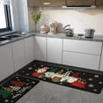 thumbnail image 2 of Xsinufn Buffalo Plaid Gnome Merry Christmas Tree Kitchen Rugs and Mats Set 2 Piece for Floor Snow Xmas Winter Holiday Non Slip Low-Profile Sink Rug Mat Decorations for Home Kitchen 18"x48"+18"x30", 2 of 6