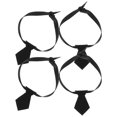 thumbnail image 2 of 4 corbatas en miniatura: corbatas pequeñas para muñecas, accesorios de ropa para muñecas, decoración de jardín en miniatura, color negro., 2 of 7
