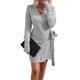 thumbnail image 1 of Vestido cárdigan Sunloudy para mujer, manga larga, cuello en V, cintura, lazo lateral, ropa informal ajustada, vestido elegante Sunloudy moda, 1 of 10
