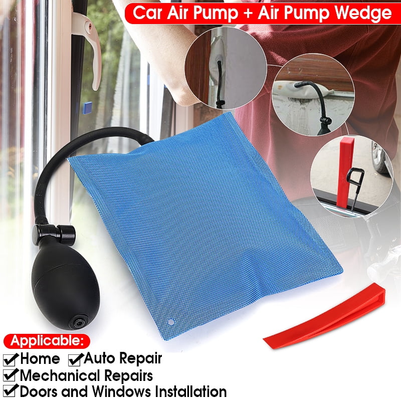 2x Air Pump Wedge inflatable Bag Car Door Window Emergency Lock Entry Opener kit 