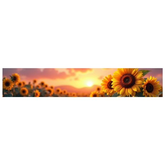 Sunflower Sunset Backdrop Banner Floral Background for Events Parties Weddings Photos Photography Decoration Beautiful Scenic Outdoor Indoor Display