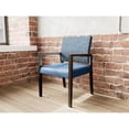 thumbnail image 4 of Pemberly Row Waiting Reception Guest Chair Wood Frame in Blue, 4 of 5