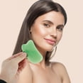 thumbnail image 2 of Unique Bargains 1 Set Gua Sha Facial Massage Beauty Tool Durable Skincare and Massaging Tool Green, 2 of 5