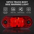 thumbnail image 4 of 10pcs LED Oval Clearance Light 12V 24V Super Bright Car Oval Side Marker Light Durable Truck Tail Lamp Auto Front and Rear Side Indicator Amber Light for Car Trailer Pickup Van (Red), 4 of 10