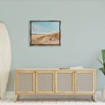 thumbnail image 2 of Sandy Ocean Beach Sun Rays Coastal Photograph Luster Gray Framed Art Print Wall Art, 2 of 6
