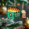 thumbnail image 4 of Bwiyojiz Christmas Decorations Hanging Ornaments Round Snowman Flat Car Pendant Tree Festive, Gifts for Sisters, Green, 4 of 5