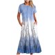 thumbnail image 2 of Vestido de Manga Corta para Mujeres Vestido de Verano de Cuello Redondo Impreso, Poliéster de Tamaño Verdadero Diario Y Vestido de Fiesta, 2 of 5