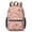 Beige and Pink, variant on Gray Pink Baseball Stitches Pattern 17" School Backpacks for Teens,Waterproof Oxford Fabric,S-Shape Padded Straps for School,Travel,Hiking,Camping