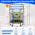 thumbnail image 7 of Cochan Trampoline for Kids 5.5FT 600LBS Toddler Trampoline with Enclosure Net and Handlebar, Mini Small Kids Trampoline for Age 1-6, Birthday Gift for Kids, 7 of 7