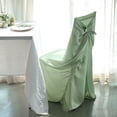 thumbnail image 2 of Balsa Circle 12 Sage Green Universal Solid Satin Chair Covers Slipcovers Wedding Decorations, 2 of 8