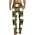 thumbnail image 3 of JUSLIO Pajamas Mens Pajama Pants Regular Fit Comfortable Straight Leg Print Lounge Warm Pajama Pants Army Green Small, 3 of 5