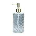 thumbnail image 2 of Japceit Glass Dispenser Bottle, Thickened Press Pump Container for Bathroom, Decorative Liquid Soap Holder with Pattern Design, Refillable Bottle for Shampoo and Lotion, 2 of 6