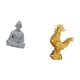 thumbnail image 5 of Estatua de mono en miniatura, escultura de pollo meditador budista, resina, arenisca, textura realista, adecuada para regalar, decoración del hogar., 5 of 8