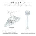 thumbnail image 5 of Rosec Jewels Lab Created Diamond Designer Engagement Ring - EF-VS Quality - Ready To Gift, 925 Sterling Silver, US 4.00, 5 of 8