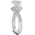 thumbnail image 2 of Pompeii Certified 3 Ct Diamond Engagement Ring Twisted Band 14k White Gold Lab Grown, 2 of 4