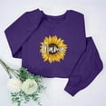 thumbnail image 2 of VBTAPA Womens Mama Sweatshirt Oversized Long Sleeve Crewneck Pullover Fall Outfits 2026 Fleece Sweater Tops Purple S, 2 of 7