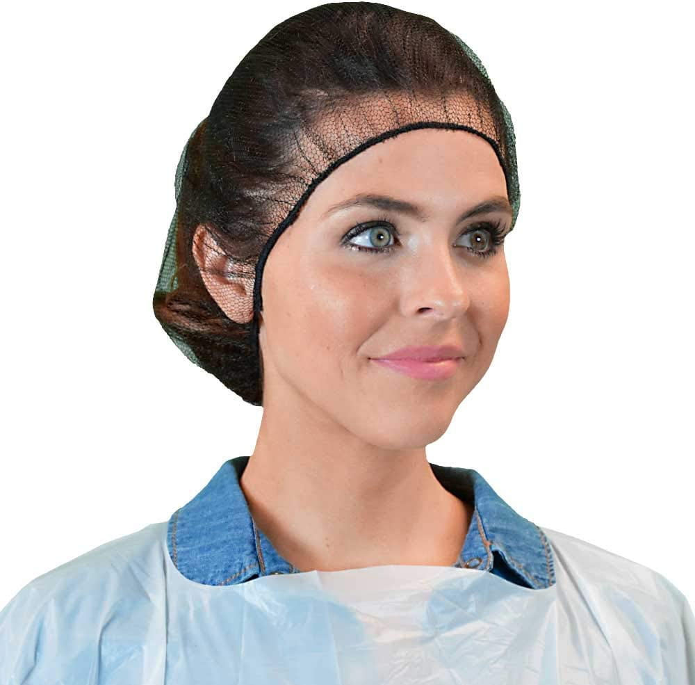 Qian Sou Disposable Hair Nets food service, 100 Pack, 24