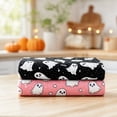 thumbnail image 4 of Halloween Ghost Kitchen Towels Set of 2, Black White Absorbent Hand Towels, 18 x 26 in Reusable Cleaning Cloths for Bathroom Kitchen Fall Decor, 4 of 5