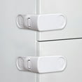 thumbnail image 4 of Mightlink 4Pcs Drawer Locks Universal Baby Protection Plastic Children Right Angle Safety Locks for Home, 4 of 7