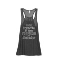 thumbnail image 1 of I'm Not Slurring My Words I'm Speaking Cursive Women's Fashion Sleeveless Flowy Racerback Workout Yoga Tank Top Charcoal Grey, 1 of 3