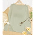 thumbnail image 4 of Sewkxo Women's Beach Cover Ups Letter Long Sleeve V Neck Beach Sweater Split Hem Knit Crochet Tops Pullovers Jumper Top,Green XL, 4 of 6