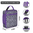 thumbnail image 3 of Boho Lunch Box for Men – Reusable Insulated Small Lunch Bag with Vintage Tribal Geometric Design, Portable Cooler Tote for Work, School, Picnic & Travel, Leakproof & Easy to Clean, 3 of 5