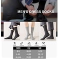 thumbnail image 6 of Mirlewaiy 6 Pairs Men's Cotton Dress Socks, Breathable Crew Socks for Business and Casual Wear, Size 6-15, 6 of 6