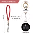 thumbnail image 2 of 1 Pcs Lanyard para teléfono, correa de muñeca desmontable con purpurina y parches para funda de teléfono, roja, 2 of 7