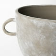 thumbnail image 3 of 10" Rustic Organic Finish Whitewash Brown Ceramic Vase, 3 of 5