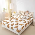 thumbnail image 4 of Homewish Brown Capybara 4 Pieces Queen Sheet Sets For Kids Boys Girls,Kawaii Animal Ultra Soft Flat Sheet,Cartoon Wildlife Queen Fitted Sheet,Lightweight Room Decor, 4 of 7