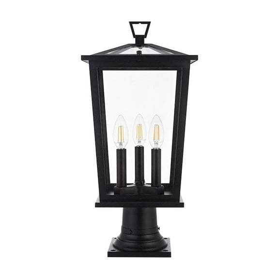 Elegant Lighting Cayman 7 inch Outdoor Pendant in Black