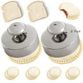 thumbnail image 1 of Sandwich Cutter and Sealer, 2 Pack Food-Grade 304 Stainless Steel Sandwich Decruster, 3-1/2 Inch Uncrustables DIY Sandwich Maker for Kids Children Boys Girls, 1 of 6