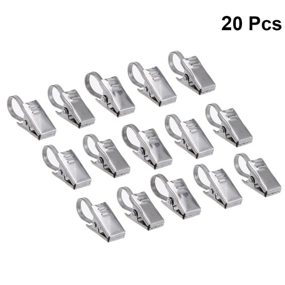 Raindrops  20 PCS Clip Rings for Curtains Drapery with Clips Satin Small