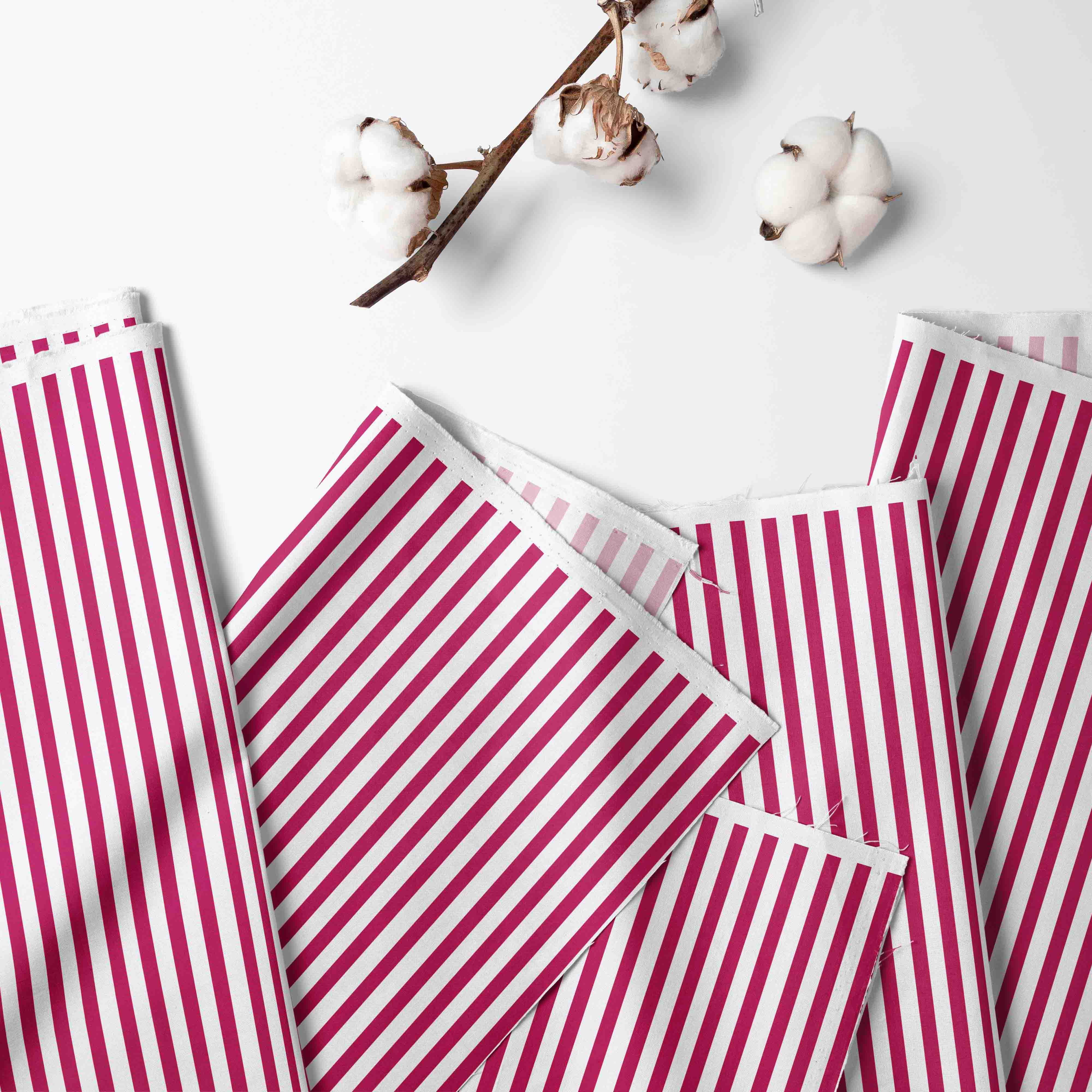 Bacati - Mix N Match Pin Stripes Nursery Storage Caddy, Fuchsia