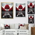 thumbnail image 4 of Designart "Forest Serenity Red and Grey" Floral Canvas Print, 4 of 5
